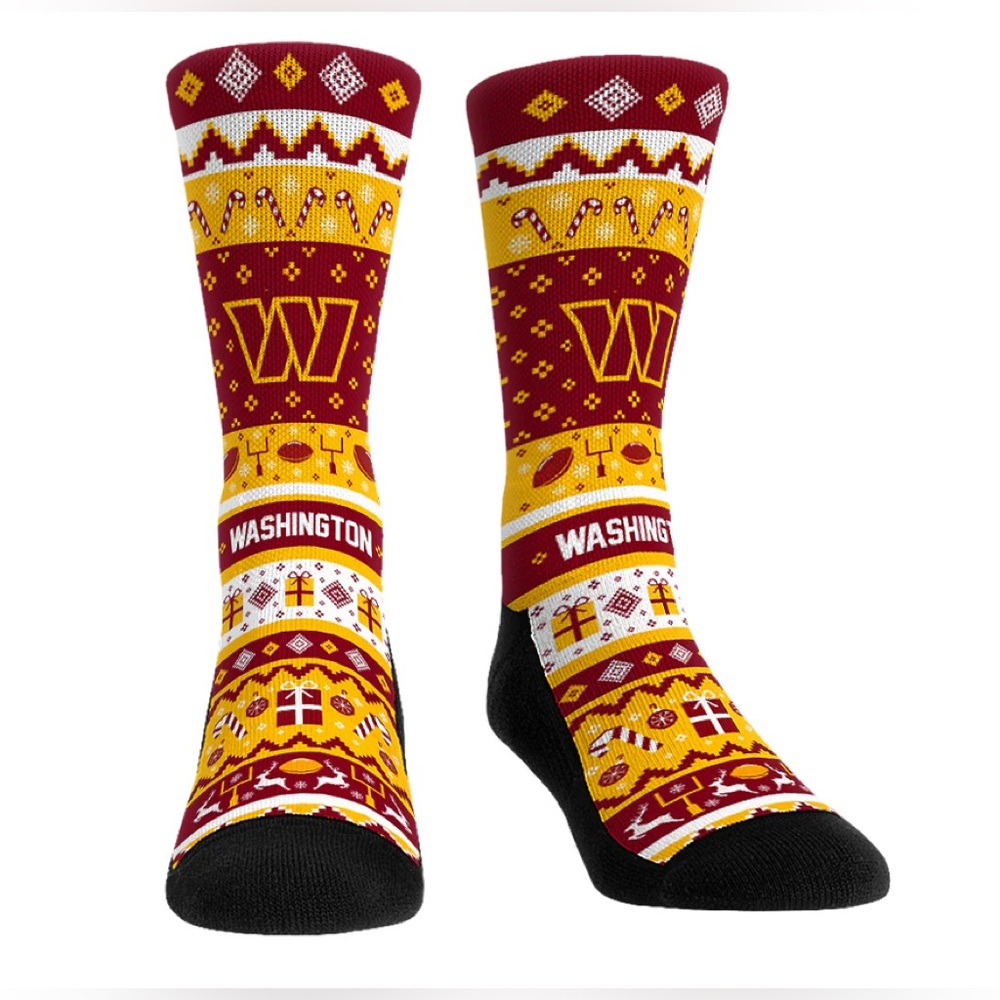 WASHINGTON COMMANDERS Tacky Socks Sz. S/M 6-8.5